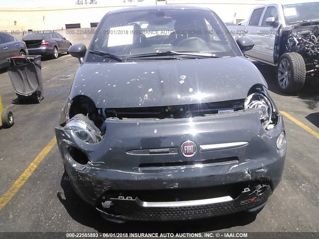 3C3CFFGE7HT598316 - 2017 FIAT 500 ELECTRIC GRAY photo 6
