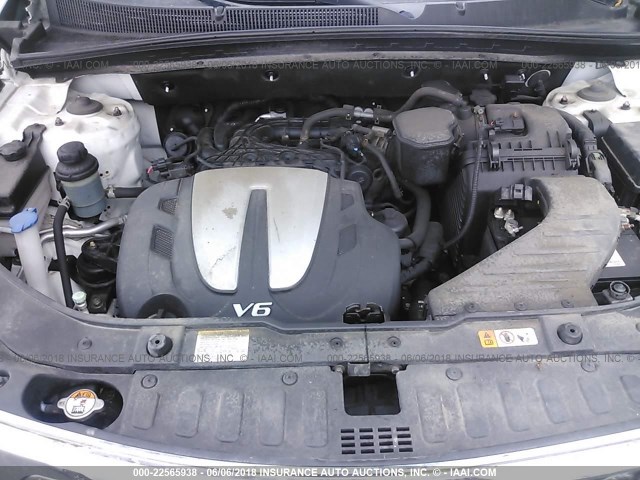 5XYKTDA20DG404388 - 2013 KIA SORENTO LX WHITE photo 10