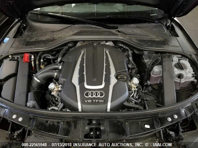 WAUJ2AFD4FN006696 - 2015 AUDI A8 QUATTRO GRAY photo 10