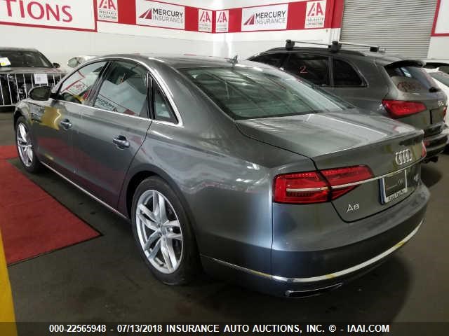 WAUJ2AFD4FN006696 - 2015 AUDI A8 QUATTRO GRAY photo 3