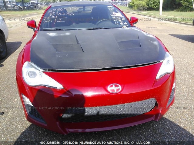 JF1ZNAA16D1701170 - 2013 TOYOTA SCION FR-S წითელი ფოტო 6