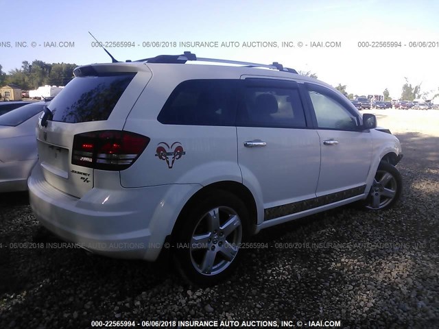 3D4PH6FV2AT235293 - 2010 DODGE JOURNEY R/T WHITE photo 4