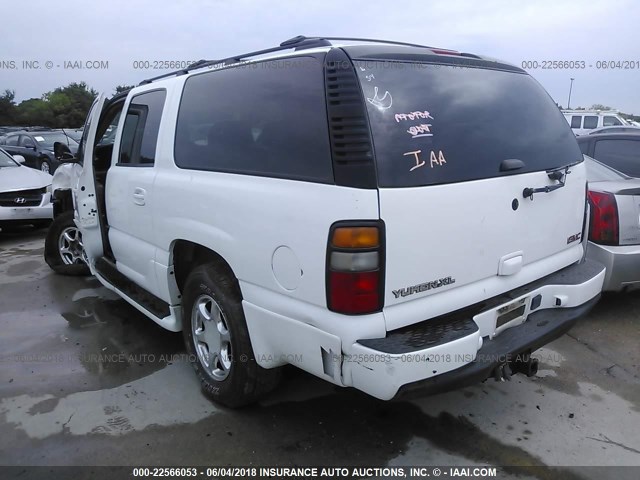 1GKFK66U15J228550 - 2005 GMC YUKON XL DENALI WHITE photo 3