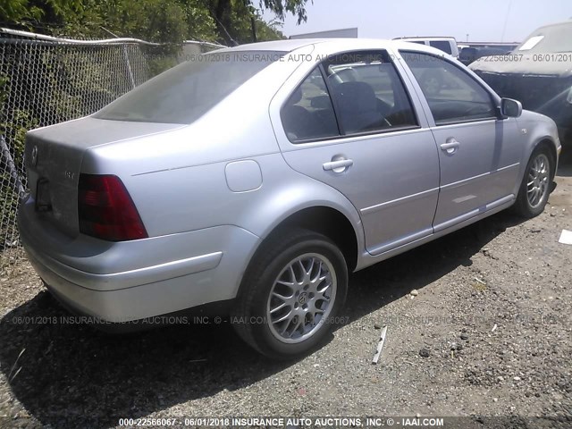 3VWSE69M02M138279 - 2002 VOLKSWAGEN JETTA GLS SILVER photo 4