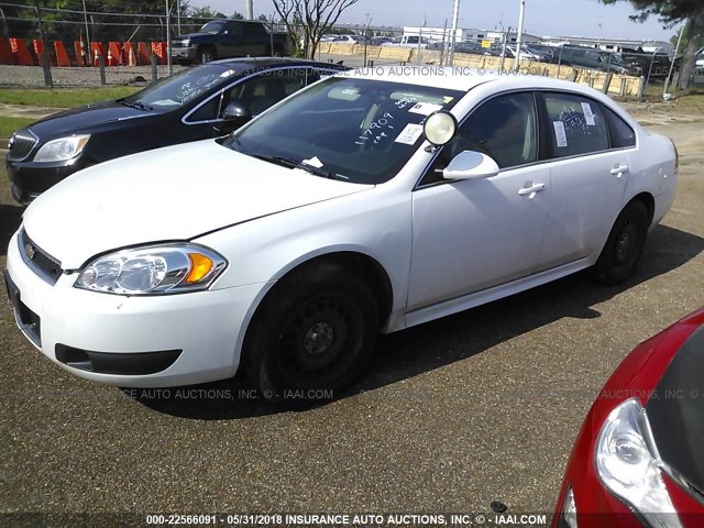 2G1WD5E3XD1117909 - 2013 CHEVROLET IMPALA POLICE WHITE photo 2