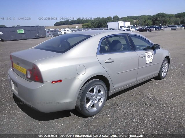 1G1ZA5EUXBF320898 - 2011 CHEVROLET MALIBU LS ოქროსფერი ფოტო 4