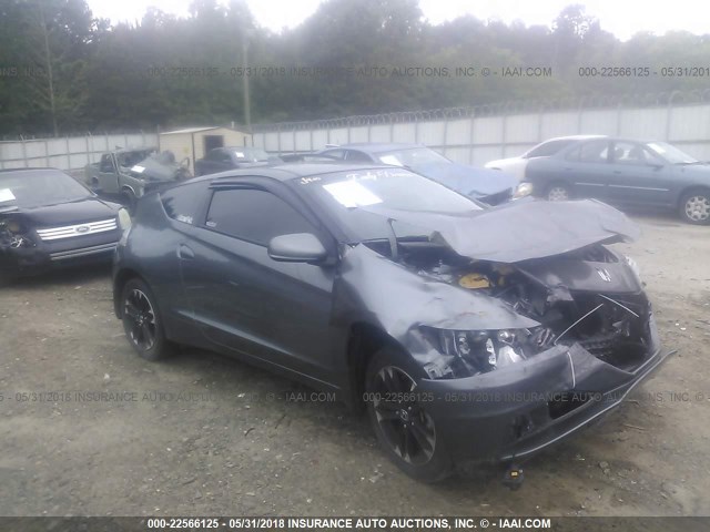 JHMZF1D63FS003254 - 2015 HONDA CR-Z EX GRAY photo 1