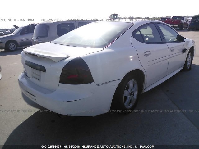 2G2WP552X61249369 - 2006 PONTIAC GRAND PRIX WHITE photo 4