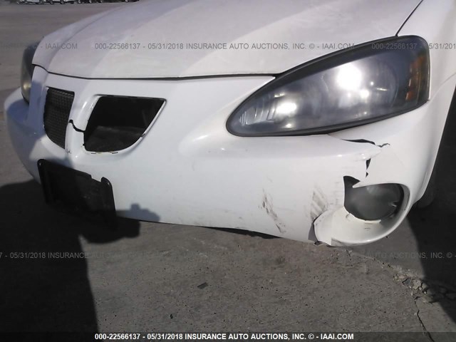 2G2WP552X61249369 - 2006 PONTIAC GRAND PRIX WHITE photo 6