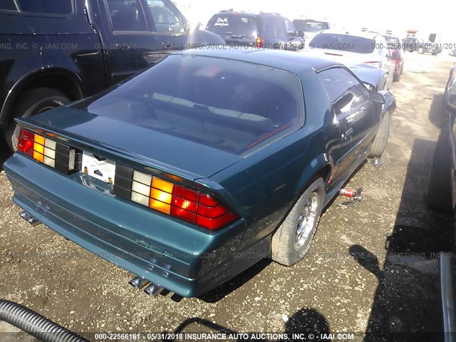 1G1FP23E9ML151019 - 1991 CHEVROLET CAMARO RS GREEN photo 4