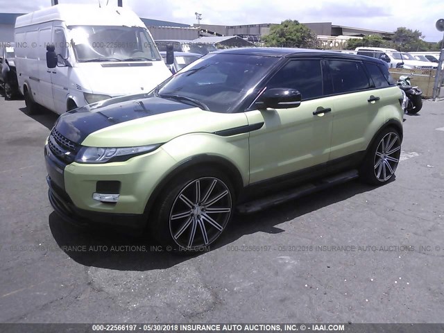 SALVP2BG4DH784724 - 2013 LAND ROVER RANGE ROVER EVOQU PURE PLUS GREEN photo 2