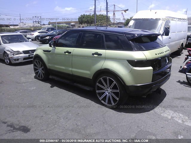 SALVP2BG4DH784724 - 2013 LAND ROVER RANGE ROVER EVOQU PURE PLUS GREEN photo 3