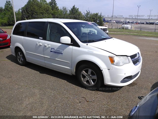 2C4RDGCG8CR405384 - 2012 DODGE GRAND CARAVAN SXT WHITE photo 1