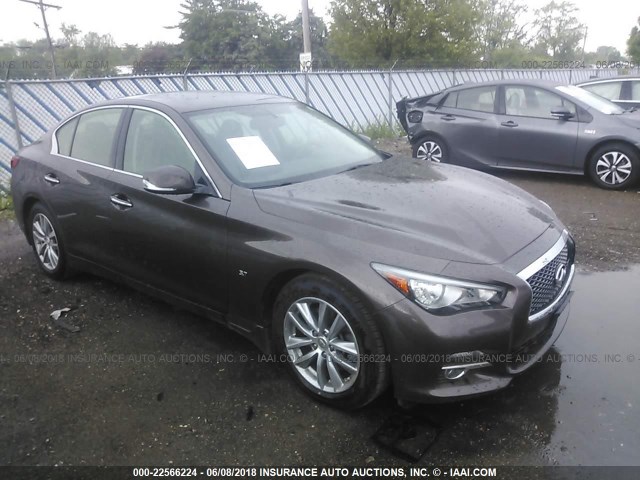 JN1BV7ARXEM698684 - 2014 INFINITI Q50 PREMIUM/SPORT BROWN photo 1