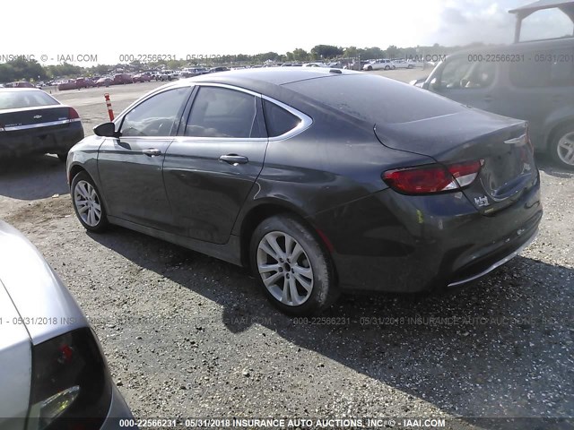 1C3CCCA82FN598467 - 2015 CHRYSLER 200 LIMITED BLACK photo 3