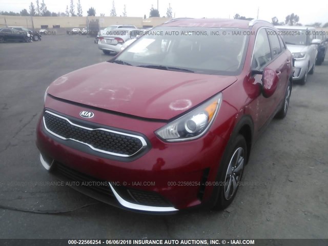 KNDCB3LC3H5098079 - 2017 KIA NIRO FE/LX RED photo 2