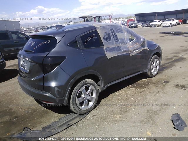 3CZRU6H72HM716871 - 2017 HONDA HR-V EXL GRAY photo 4