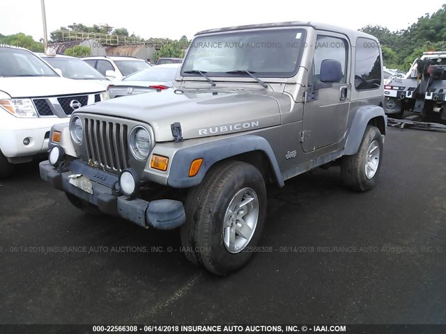 1J4FA69S24P704576 - 2004 JEEP WRANGLER / TJ RUBICON BROWN photo 2