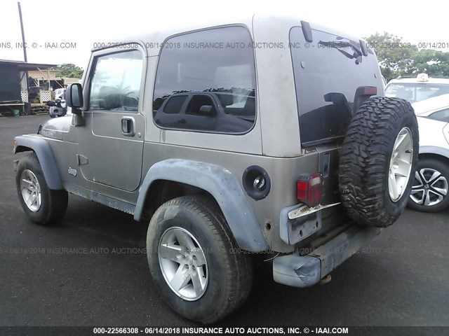 1J4FA69S24P704576 - 2004 JEEP WRANGLER / TJ RUBICON BROWN photo 3