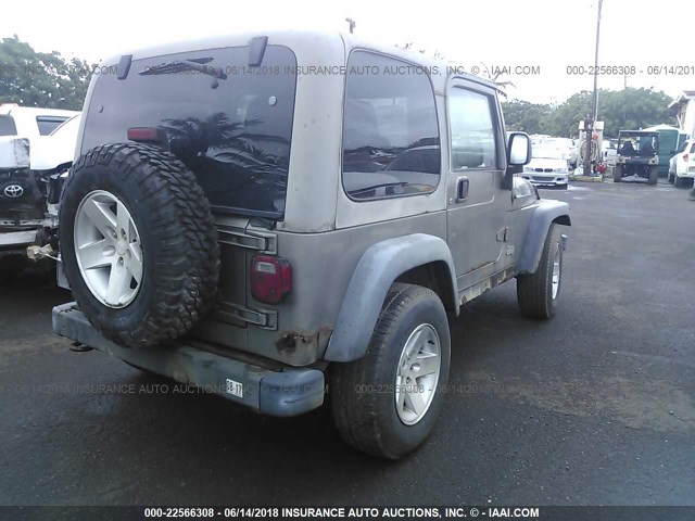 1J4FA69S24P704576 - 2004 JEEP WRANGLER / TJ RUBICON BROWN photo 4