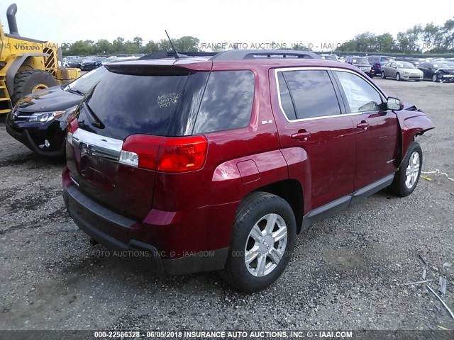 2GKALREK4E6367089 - 2014 GMC TERRAIN SLE RED photo 4