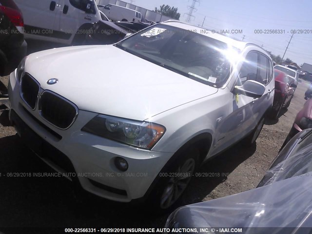 5UXWX9C50D0A08494 - 2013 BMW X3 XDRIVE28I WHITE photo 2