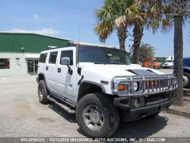 5GRGN23U24H116512 - 2004 HUMMER H2 WHITE photo 5