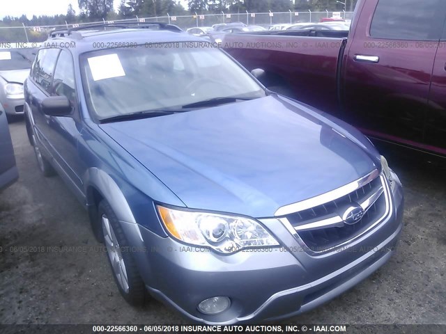 4S4BP61C987309111 - 2008 SUBARU OUTBACK 2.5I BLUE photo 1