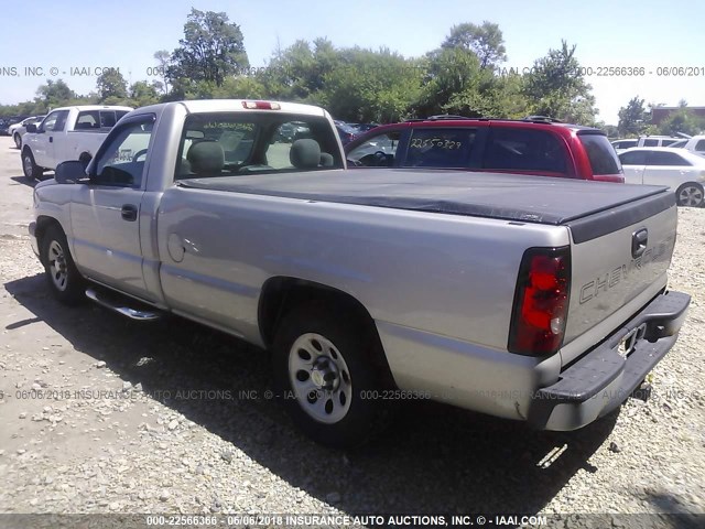 1GCEC14X07Z189118 - 2007 CHEVROLET SILVERADO C1500 CLASSIC SILVER photo 3