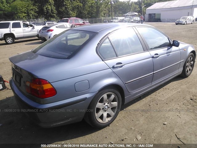 WBAAZ33494KP88603 - 2004 BMW 325 IS SULEV BLUE photo 4