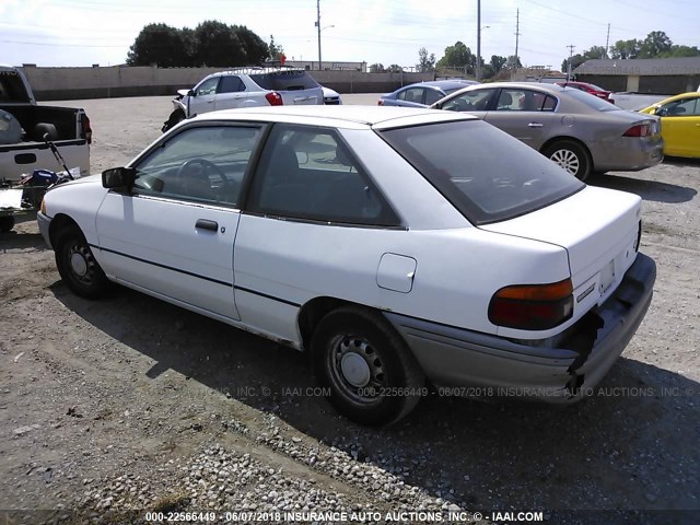 1FARP10J5RW205430 - 1994 FORD ESCORT WHITE photo 3