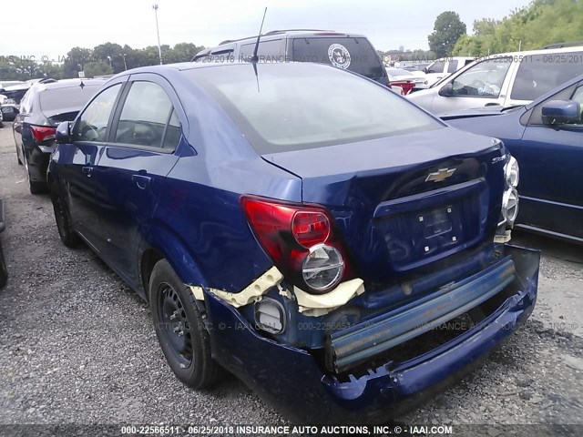 1G1JB5SG3D4193483 - 2013 CHEVROLET SONIC LS 蓝色 照片 3