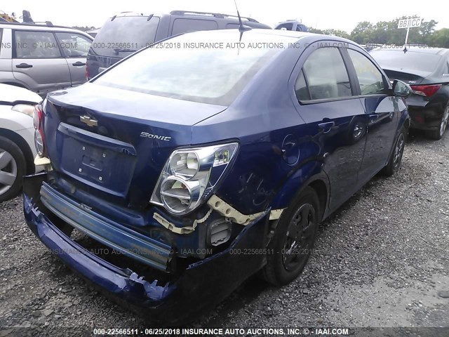 1G1JB5SG3D4193483 - 2013 CHEVROLET SONIC LS 蓝色 照片 4