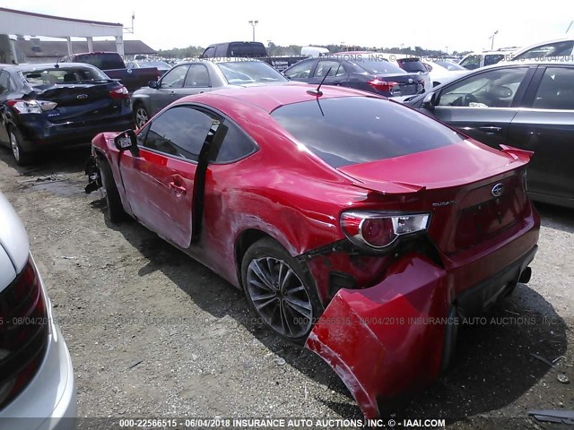 JF1ZCAC14D1611566 - 2013 SUBARU BRZ 2.0 LIMITED RED photo 3