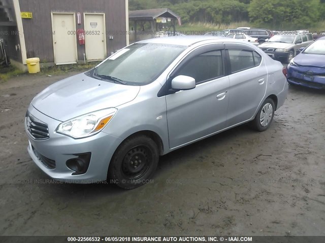 ML32F3FJ6HHF06878 - 2017 MITSUBISHI MIRAGE G4 ES ვერცხლისფერი ფოტო 2