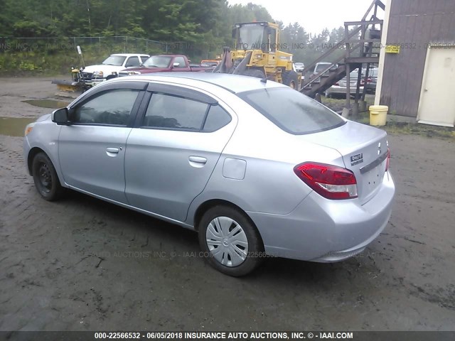 ML32F3FJ6HHF06878 - 2017 MITSUBISHI MIRAGE G4 ES ვერცხლისფერი ფოტო 3