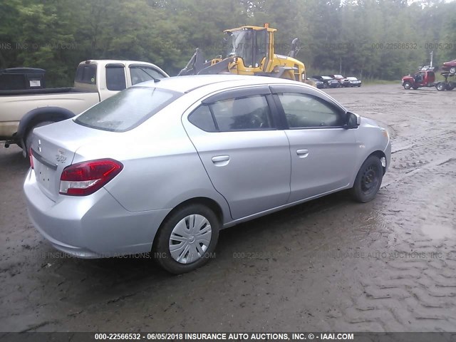 ML32F3FJ6HHF06878 - 2017 MITSUBISHI MIRAGE G4 ES ვერცხლისფერი ფოტო 4