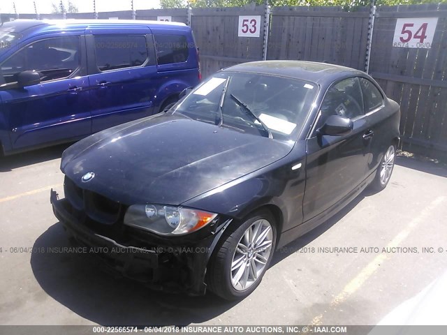 WBAUP7C51AVK77240 - 2010 BMW 128 I BLACK photo 2