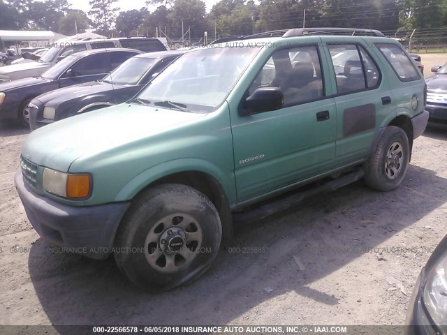 4S2CK58D0X4311883 - 1999 ISUZU RODEO S GREEN photo 2