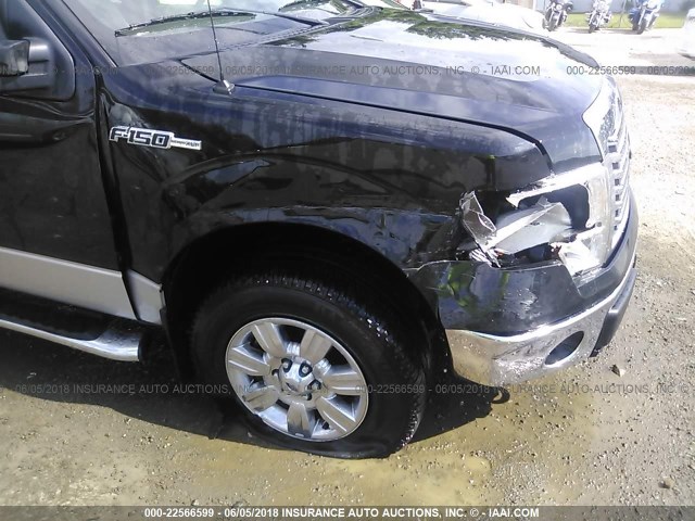 1FTFX1EV5AKE69252 - 2010 FORD F150 SUPER CAB BLACK photo 6