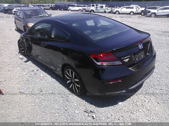 2HGFG3B09FH516092 - 2015 HONDA CIVIC EXL BLACK photo 3