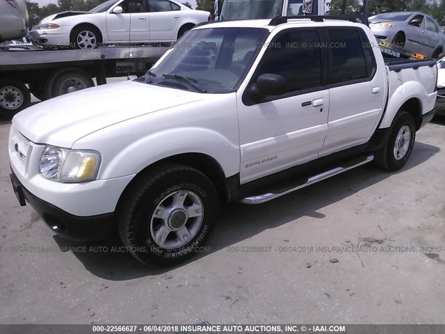 1FMZU67E91UC47491 - 2001 FORD EXPLORER SPORT TR  WHITE photo 2