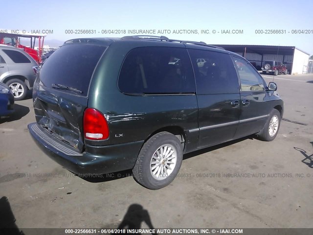 1C4GP54L7XB912960 - 1999 CHRYSLER TOWN & COUNTRY LX/LXI GREEN photo 4