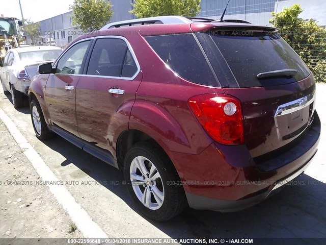 2CNALFECXB6227591 - 2011 CHEVROLET EQUINOX LTZ RED photo 3