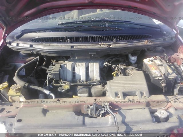 1B4GP44G8YB779511 - 2000 DODGE GRAND CARAVAN SE/SPORT MAROON photo 10