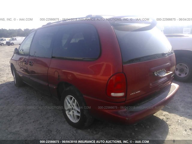 1B4GP44G8YB779511 - 2000 DODGE GRAND CARAVAN SE/SPORT MAROON photo 3