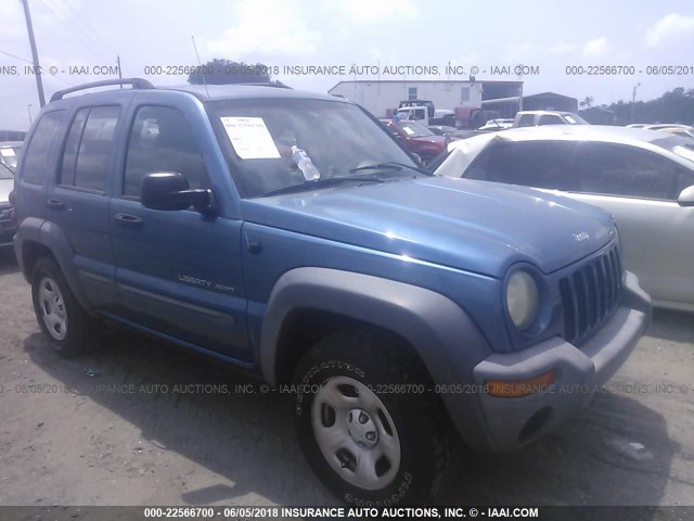 1J4GK48K93W632450 - 2003 JEEP LIBERTY SPORT/FREEDOM ლურჯი ფოტო 1