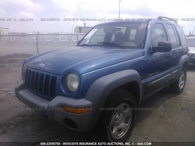 1J4GK48K93W632450 - 2003 JEEP LIBERTY SPORT/FREEDOM ლურჯი ფოტო 2