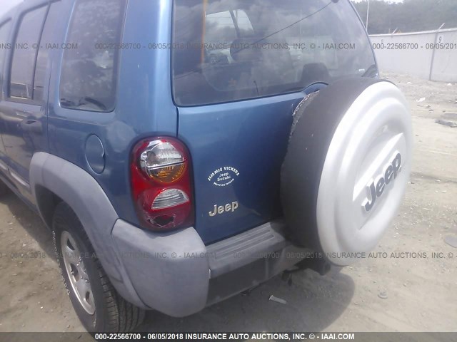 1J4GK48K93W632450 - 2003 JEEP LIBERTY SPORT/FREEDOM ლურჯი ფოტო 6