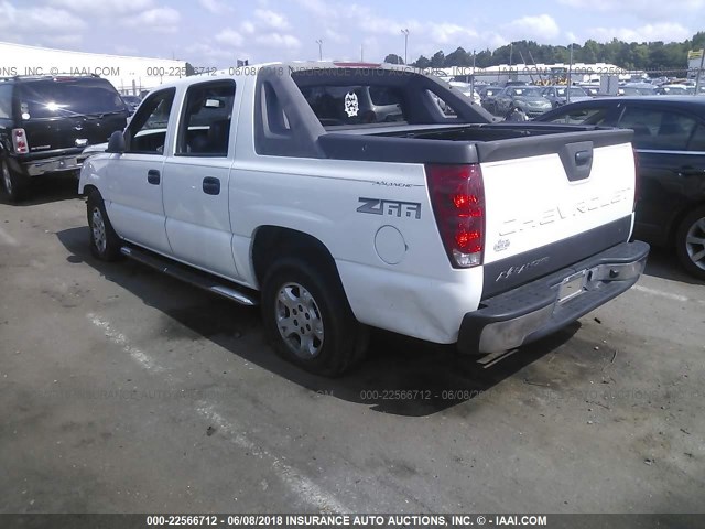 3GNEC13T23G340864 - 2003 CHEVROLET AVALANCHE C1500 WHITE photo 3